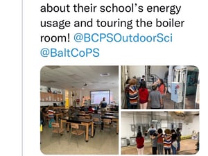 Energy Audit tour tweet